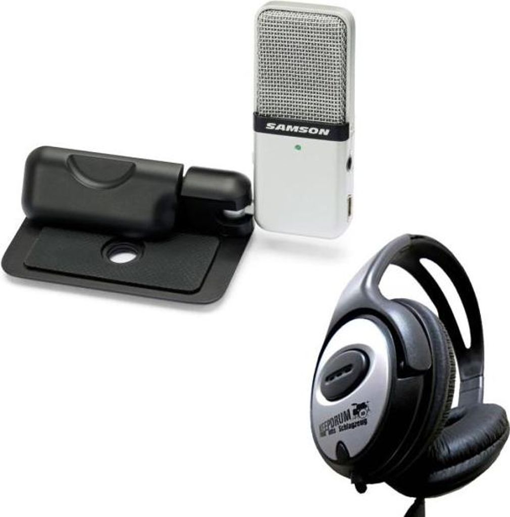 Samson GO Mic USB Mikrofon mit keepdrum Kopfhörer