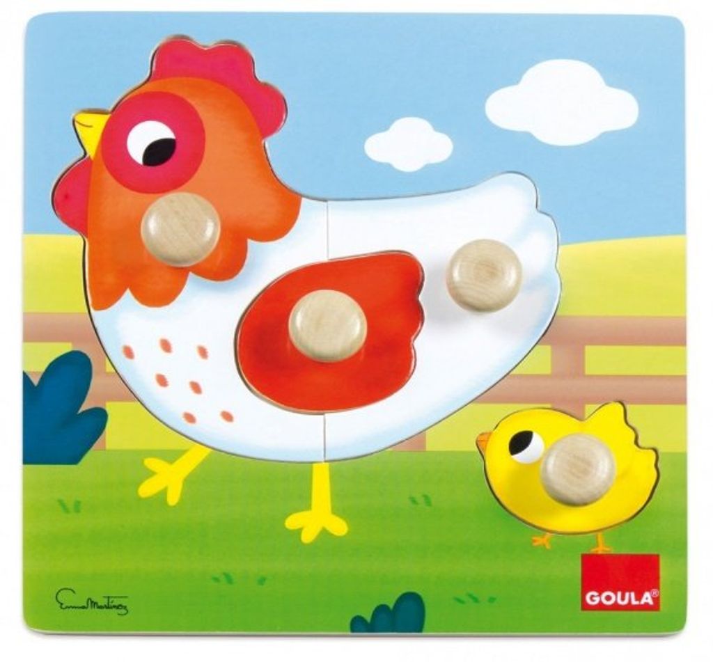 Kinderpuzzle Goula Hen Diset Holz (4 pcs)