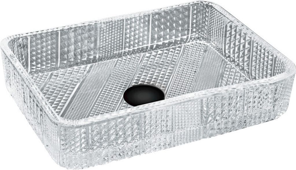 Mexen Akra Aufsatzwaschbecken aus Glas 46 x 33 cm, transparent - 24024600