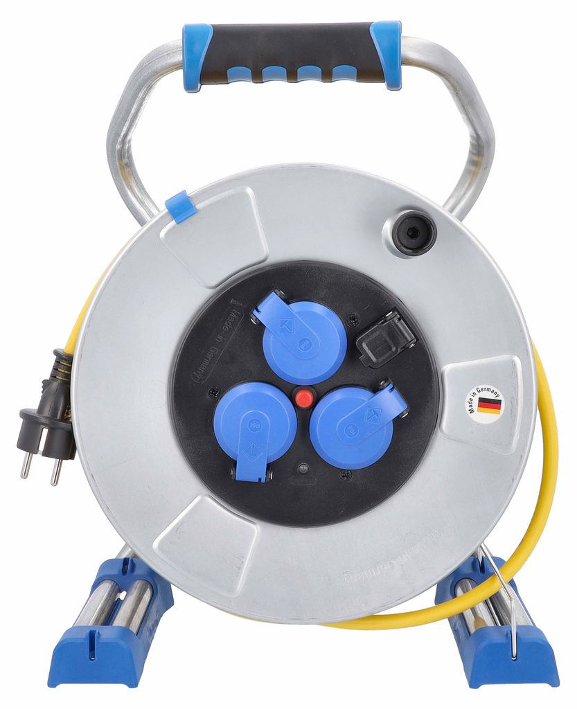 Xperts Kabeltrommel 33m Verlängerung AT-N07V3V3-F 3G2,5 3 Steckdosen 1x USB IP44
