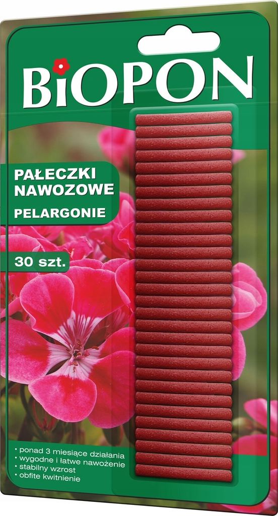 BIOPON Düngestäbchen für Geranien 30 Stk. Produktbild 