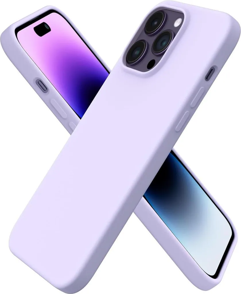 Custodia Premium ORNARTO iPhone 14 Pro Max Silicone Liquido Viola