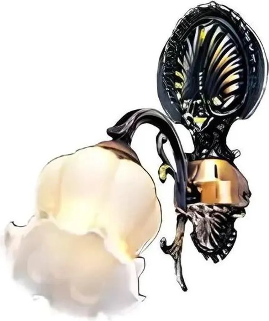 Applique murale fleurs en verre gris luminaire décoratif chic Flora G10