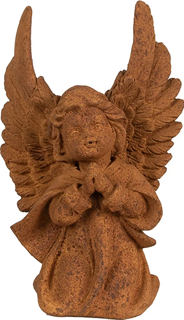 Ange de décoration pour intérieur romantique 19 cm coloris marron