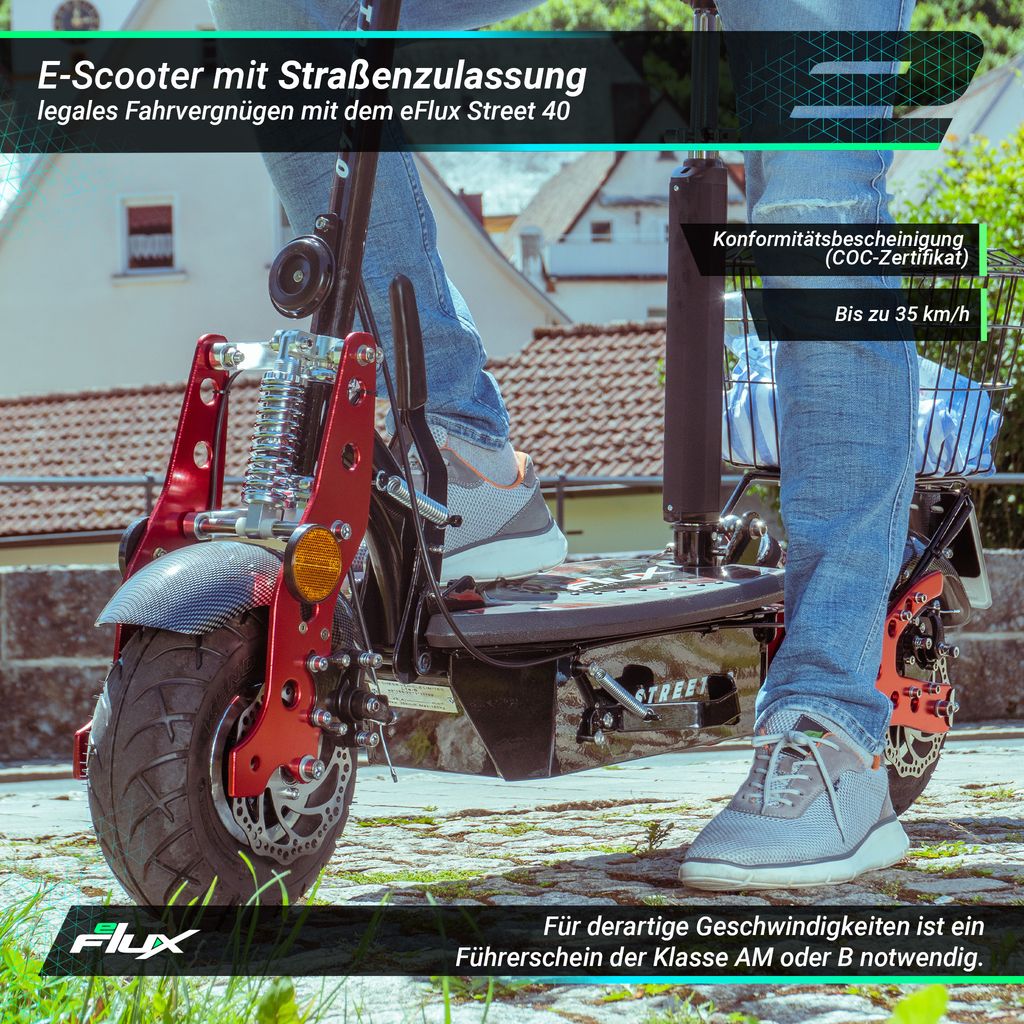 eFlux E-Scooter Street 40 | Scooter Klappbar - Elektro Produktbild 3