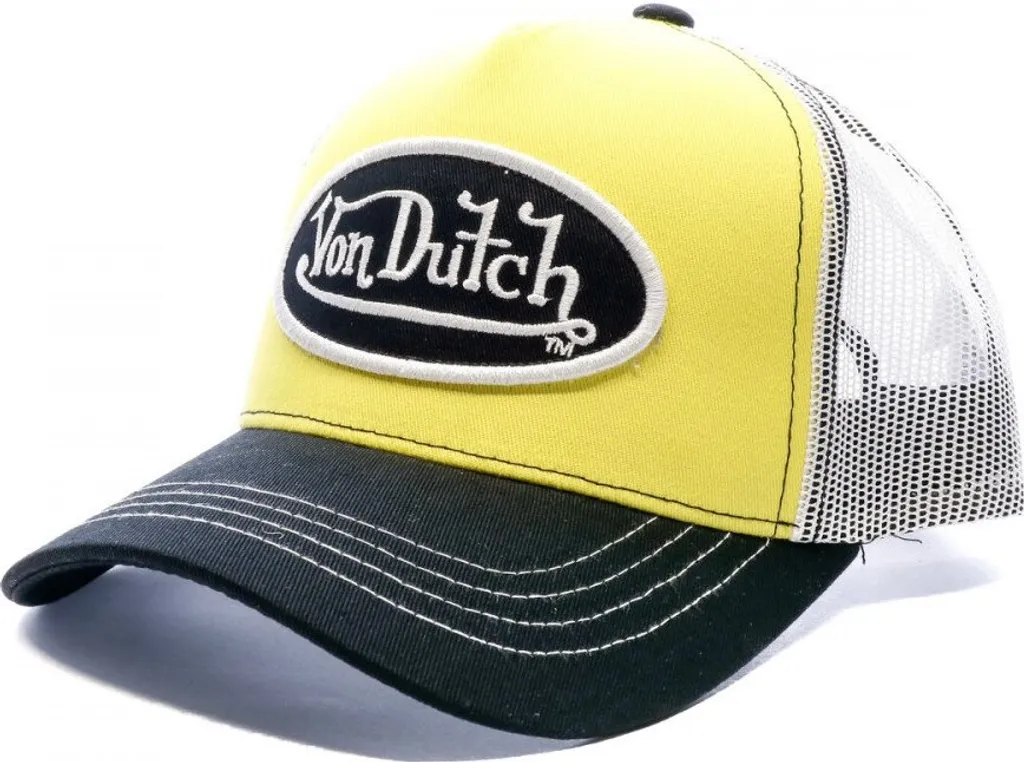Bonnet à Revers Jaune Von Dutch - Bonnet d'Hiver Style Urbain Unisexe