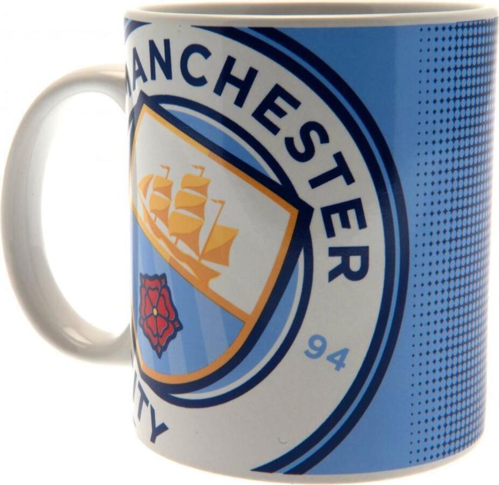 Manchester City FC - Kaffeebecher, Wappen TA2645 (Einheitsgröße) (Himmelblau)
