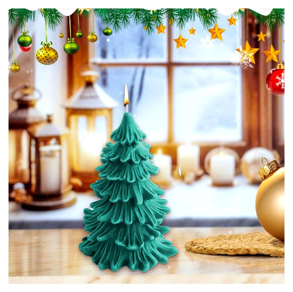 Weihnachtsbaum-Gussform für die Kerzenherstellung, 3D-Harzform in Baumform - Silikon-Kerzenform für handgemachte Kerzen