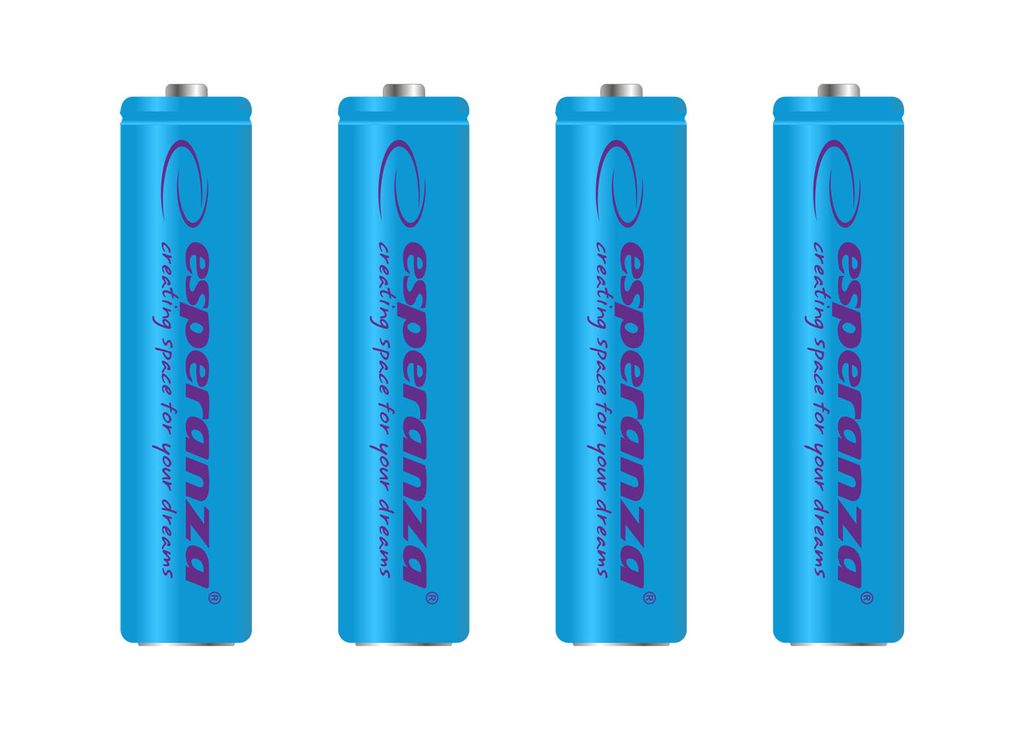 Esperanza Wiederaufladbare Batterien Ni-Mh Aaa 1000Mah 4St. Blau