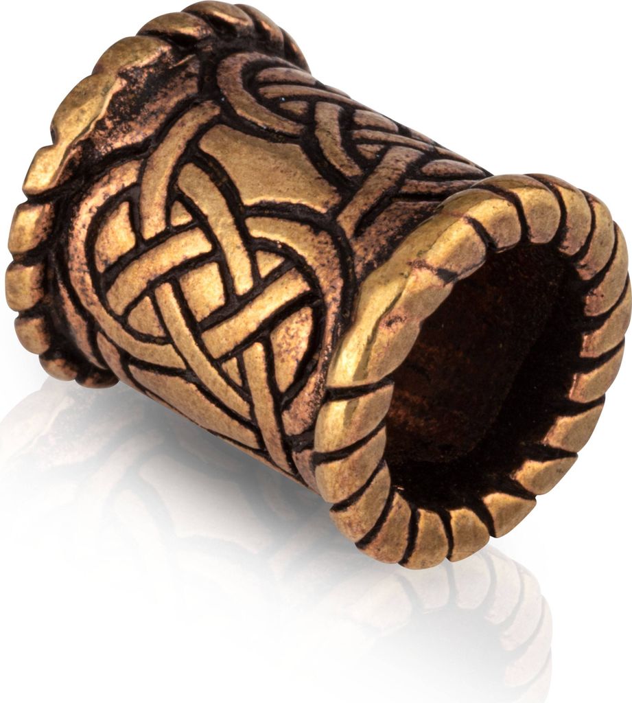 Bronze Bartperle Keltischer Knoten "Joy" Haarperle Herren Haar Bartschmuck 2155