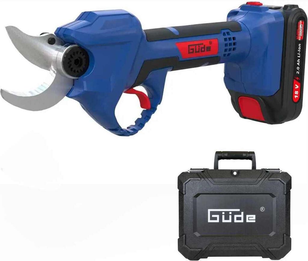 GÜDE Akku Astschere ASC 18-201-05 K mit Akku 2.0 Ah, Ladegerät,