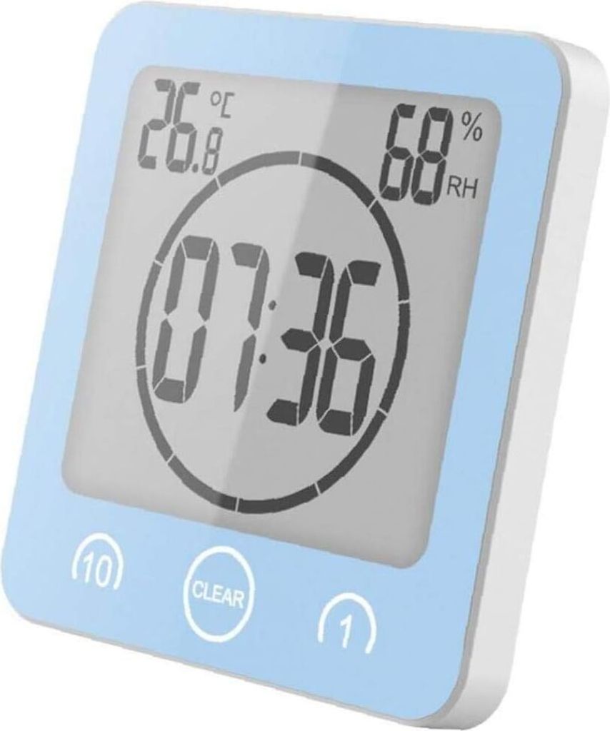 Digital LCD Display Digital Wasserdicht Splash Bad Wanduhr Dusche Uhr Temperatur Timer
