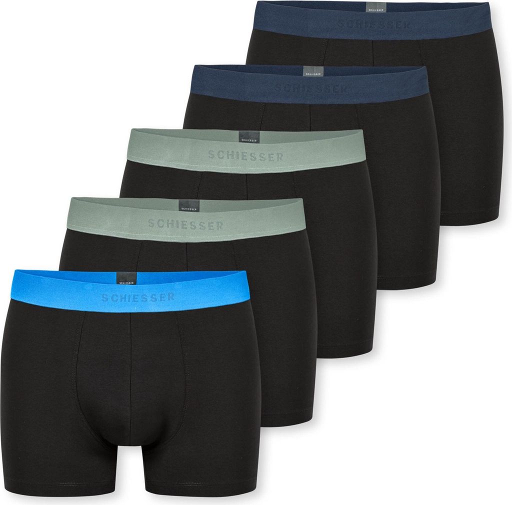 Schiesser boxer lot de 5 95/5 organic Coton boxer briefs Image du produit 