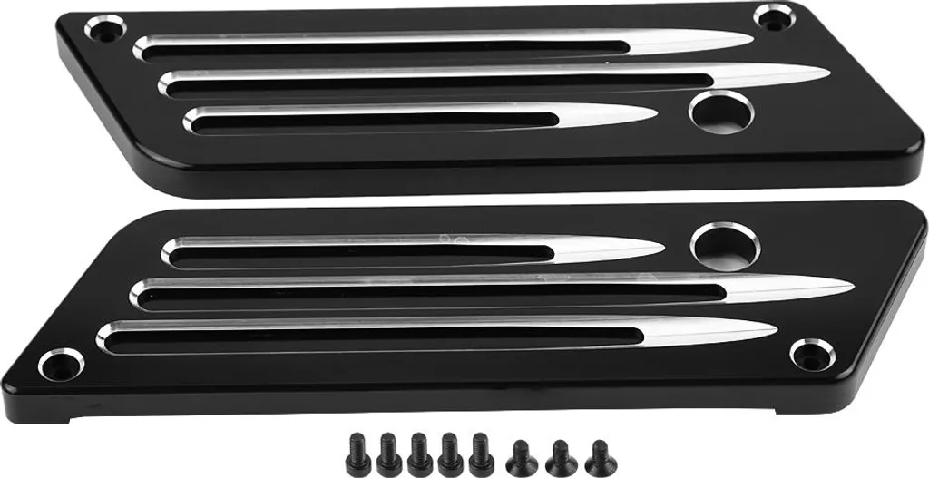 Couvercles de Verrouillage pour Sacoches de Selle Moto, Protection Noire
