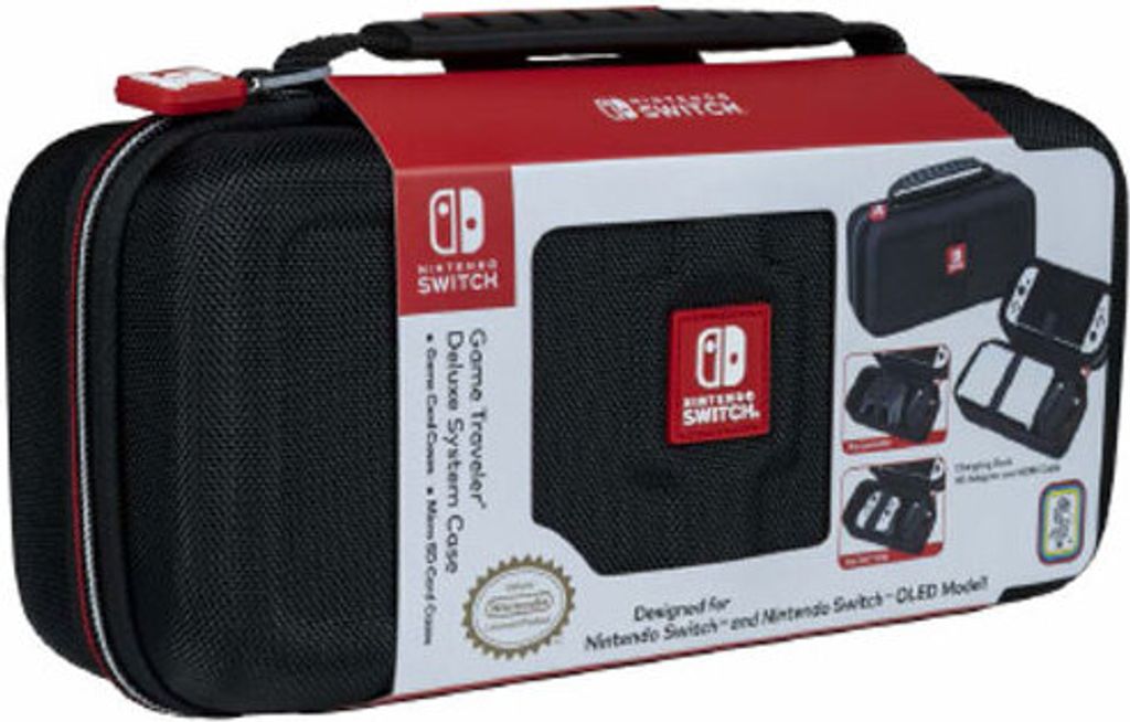 NACON NNS4000, Hartschalenkoffer, Nintendo, Schwarz, Nintendo Switch, Nintendo Switch OLED, Staubresistent, Kratzresistent, Reißverschluss