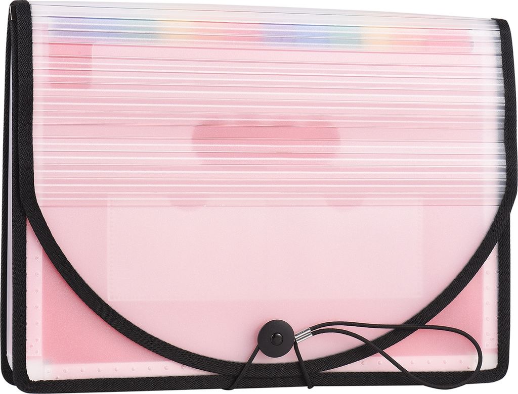 Accordian File Folder Organizer 24 Taschen Expanding File Bags mit Deckel A4 Letter Size Document Organizer Regenbogen Farbe für Home Office School
