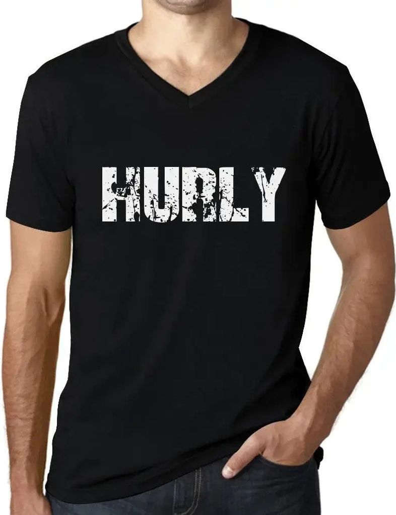 Herren Grafik T-Shirt V-Ausschnitt Hurly Öko-Verantwortlich Vintage Jahrgang Kurzarm Lustige Druck Geburtstag Geschenk Mann