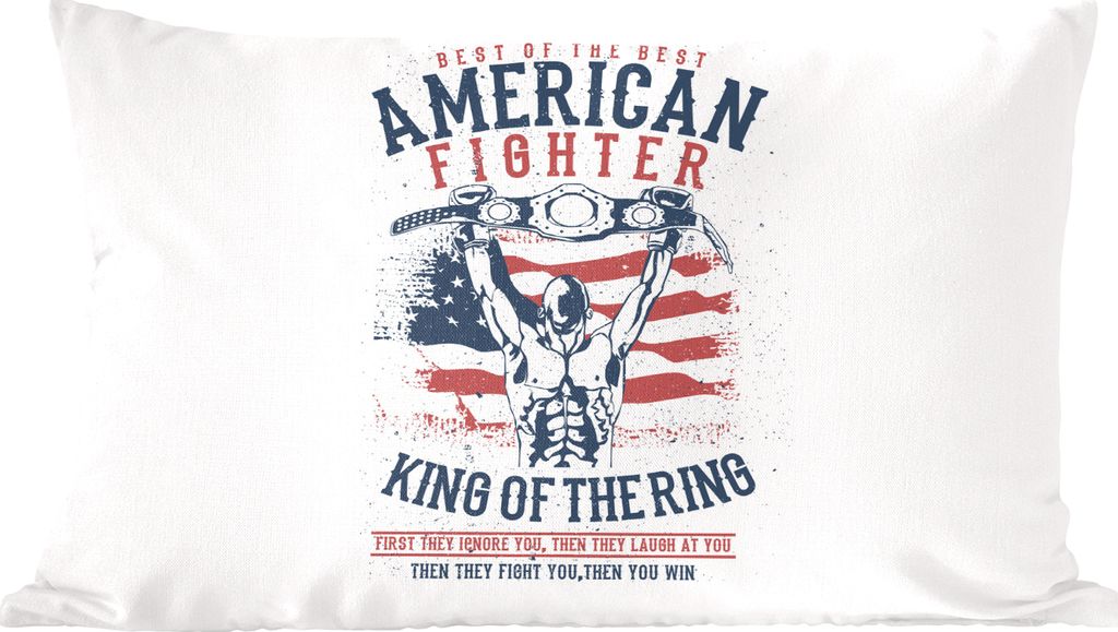 MuchoWow Zierkissen Sofakissen Wohnzimmer Dekokissen 50x30 cm Mancave - Boxen - Amerika - Altmodisch - Wohnzimmerdekoration - Polster mit Photo