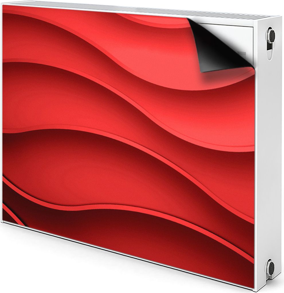 Magnet Heizkörperverkleidung Heizkörper-Abdeckung Heizung Heizkörper 110x60 cm - Abstraktion, rot