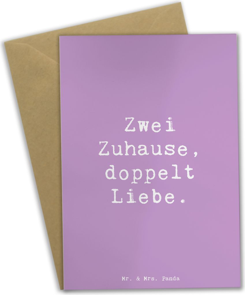 Mr. & Mrs. Panda valentinstagskarte Spruch Trennung von den Eltern - Lavendeltraum - Geschenk, Mutmacher, Lebenshilfe, hochzeitskarten, einladungsk...