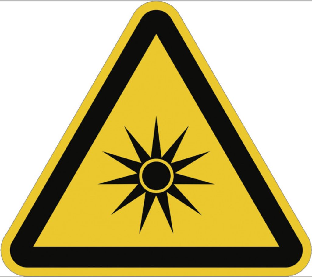 Dreifke Aufkleber Warnung vor optischer Strahlung ISO 7010, Folie, 200 mm SL