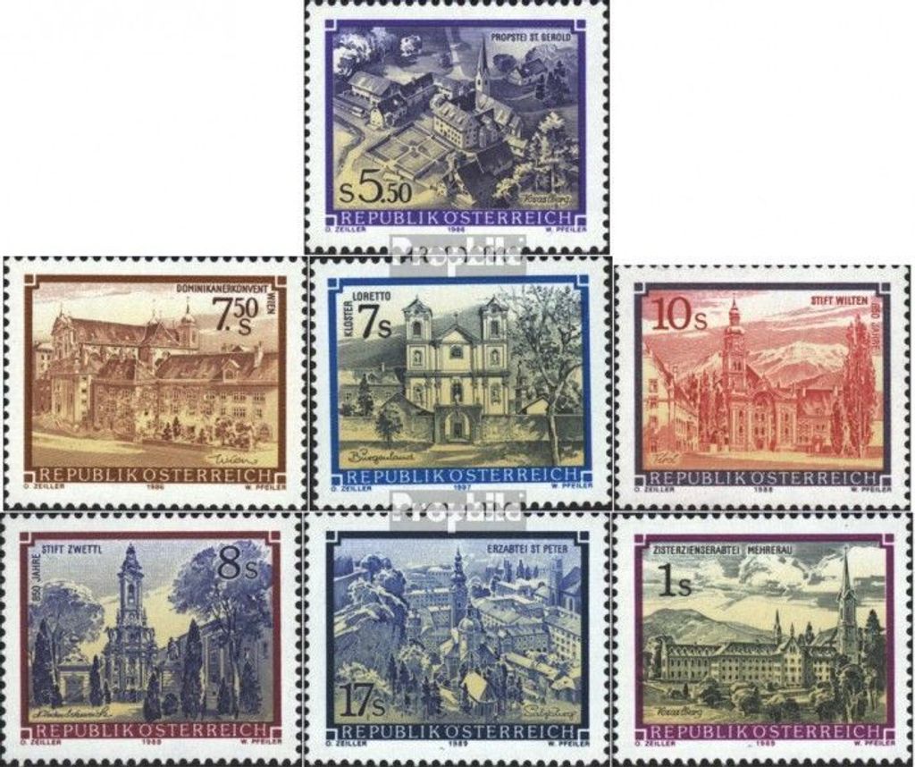 Briefmarken Österreich 1986 Mi 1859,1863,1894,1915,1925, 1963,1967 (kompl.Ausg.) gestempelt Sondermarken