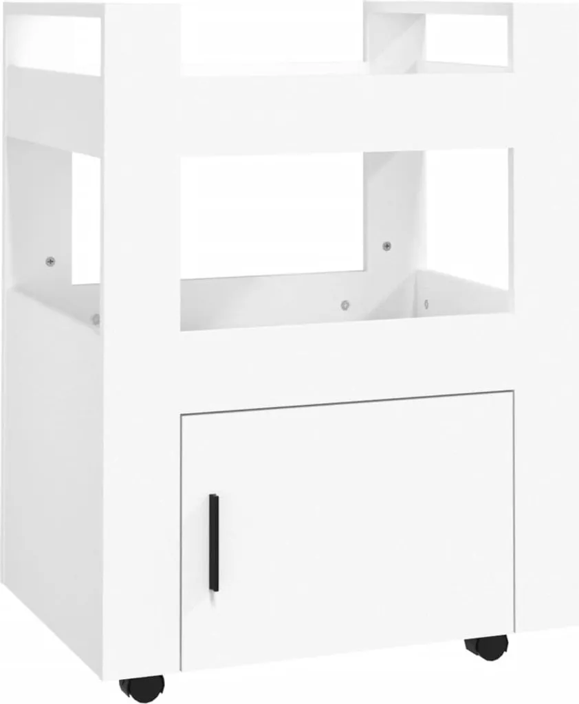 SYFAX™ Carrello da Cucina Bianco 60x45x80 cm in Legno Multistrato