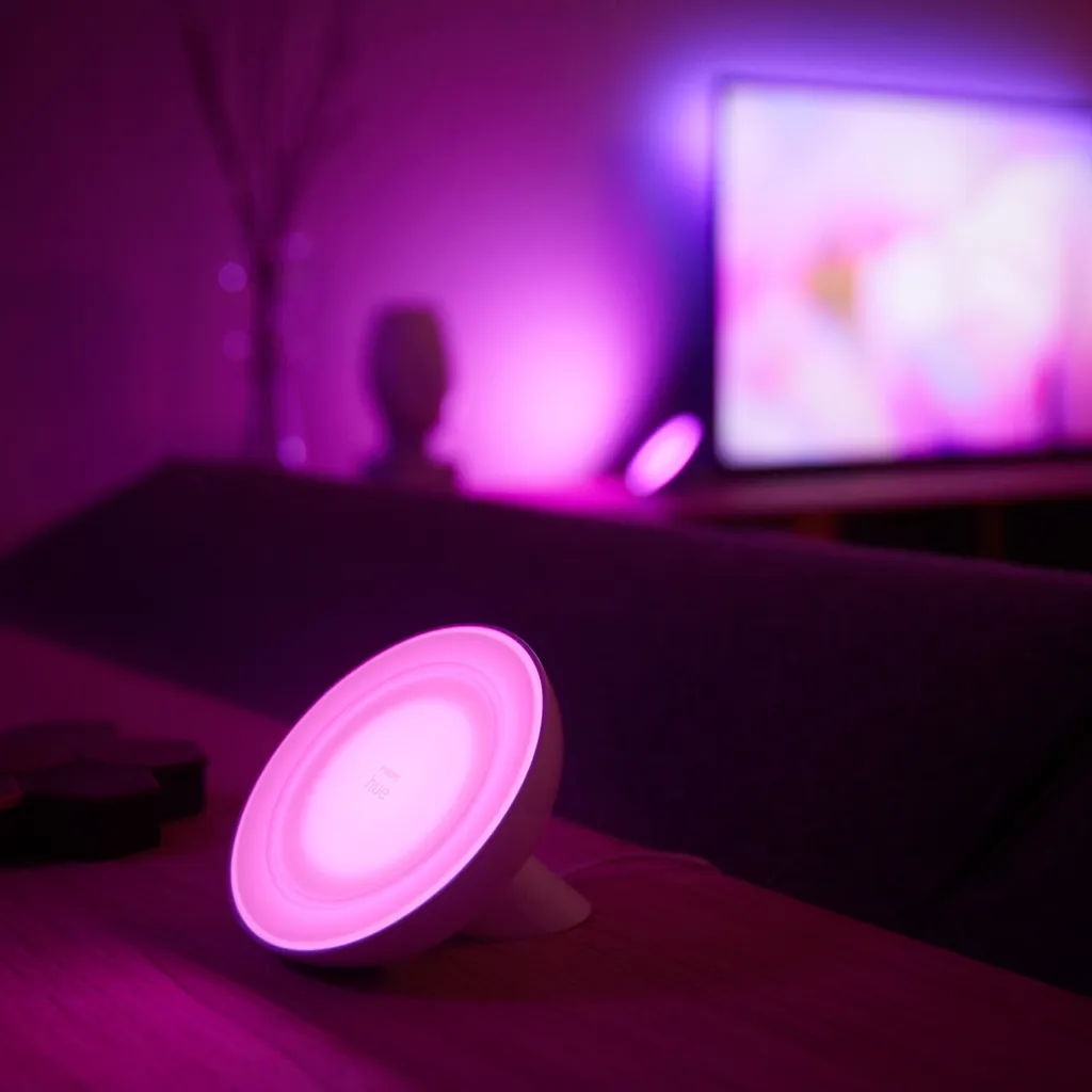 Philips Hue Bloom Lampe de table blanche LED connectée White & Color Ambiance - 18