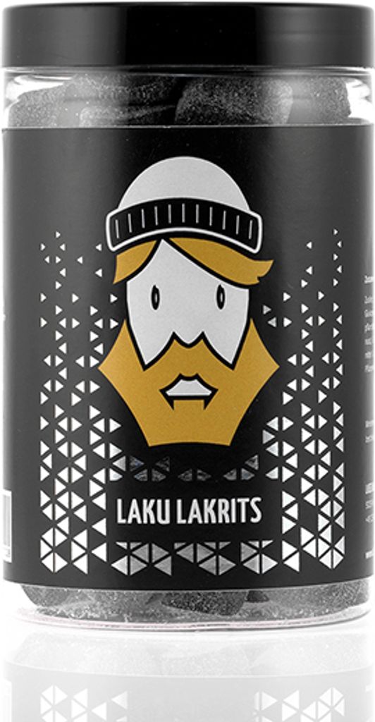 Lasse Lakrits - Laku Lakrits - Süßes Lakritz und Lakritzfüllung mit Anisnote, Dose, 300 g