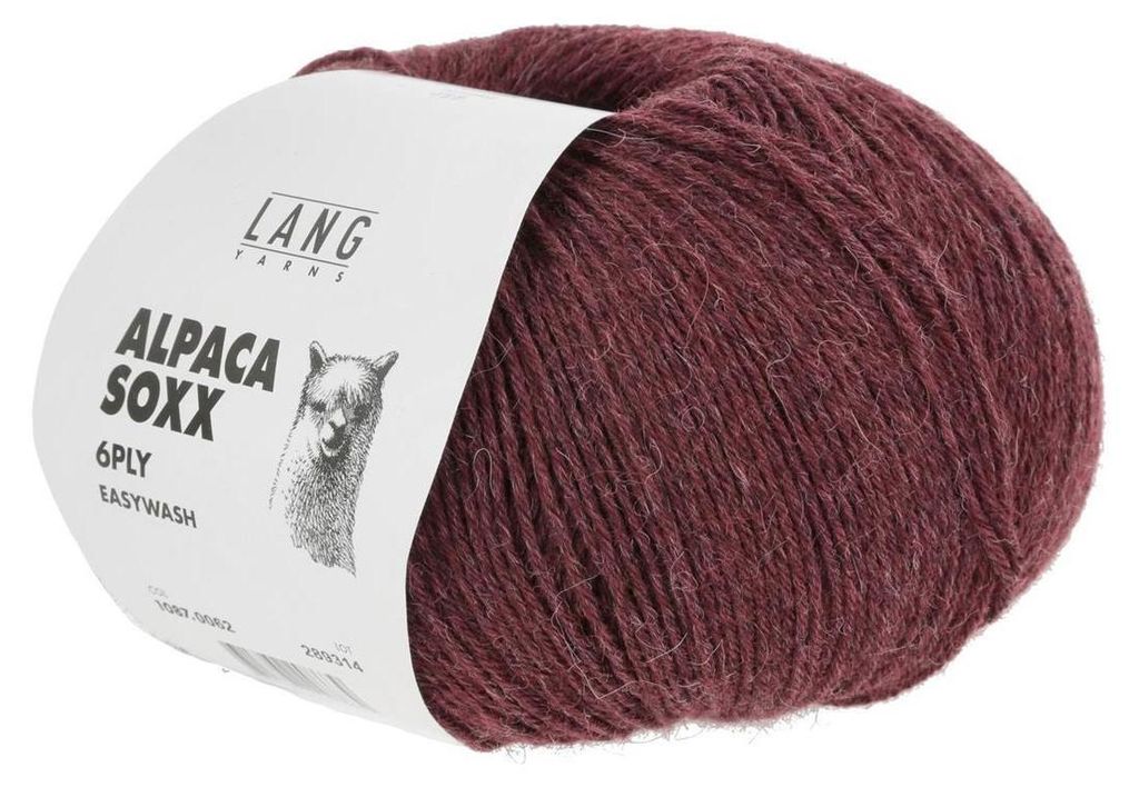 Lang Yarns - Alpaca Soxx 6-fach/6-PLY 0062 weinrot melange