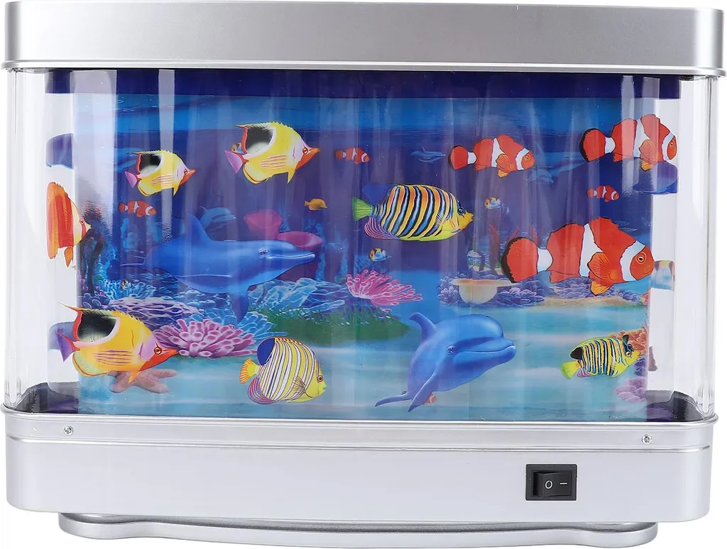 Mini lampe aquarium avec poisson artificiel tropical mobile pour enfant