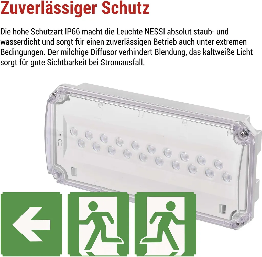 Éclairage de Secours LED EMOS NESSI : Sécurisez vos Évacuations 3h 3W