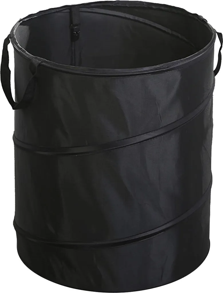 Sac poubelle pliable de jardin et camping Oxford noir taille S D34