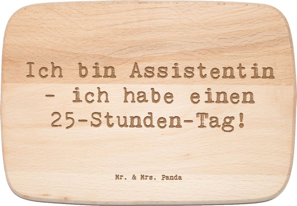 Mr. & Mrs. Panda Holz Frühstücksbrettchen Spruch Assistentin Zauber - Transparent - Geschenk, Berufe, Danke, Wertschätzung, Planer, Frühstücks...