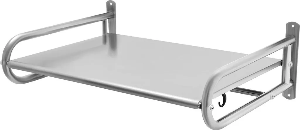 Support Micro-ondes 30kg - Étagère Inox 0.68mm Réglable 2 Niveaux Pro