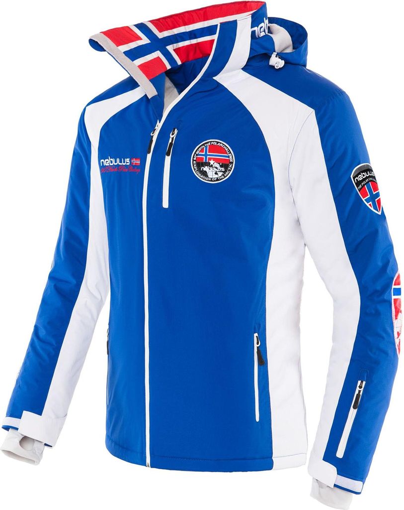 Nebulus Skijacke MAESTRO SKI Herren, warme Jacke , praktische Skijacke und Winterjacke , Q1155 / Herren, blau-weiß, XXL