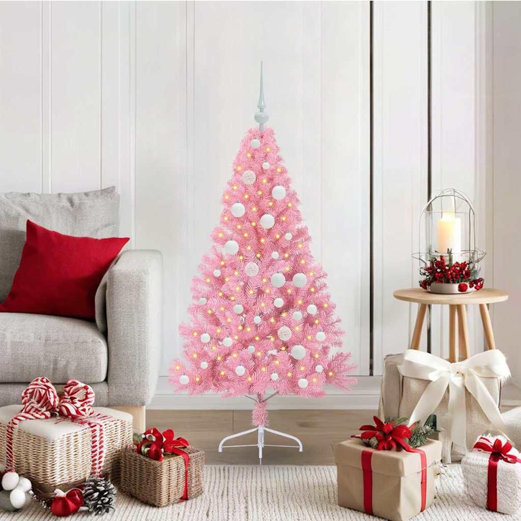 "Schlussverkauf" Künstlicher vorbeleuchteter Weihnachtsbaum(1 pc) - Kunstbaum/Tannenbaum - Rosa 120 cm PVC C7819