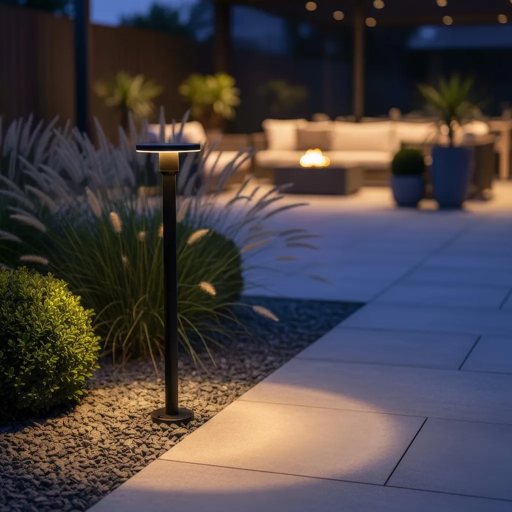 Borne LED IP65 étanche 12W CCT ajustable pour éclairage jardin 80cm