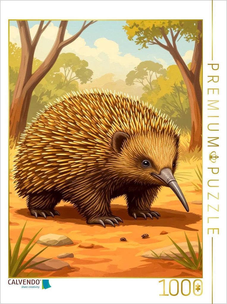 CALVENDO Puzzle Schnabeligel - der stachelige Ameisenfresser | 1000 Teile Lege-Größe 64x48cm Foto-Puzzle für glückliche Stunden