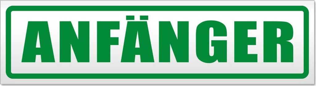 Anfänger Magnetschild Schild magnetisch