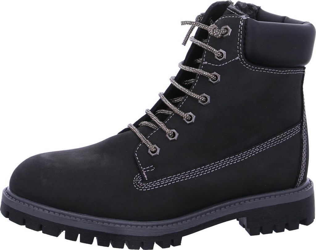 Fusion Damenschuhe Schnürstiefel Schwarz Freizeit, Schuhgröße:39 EU