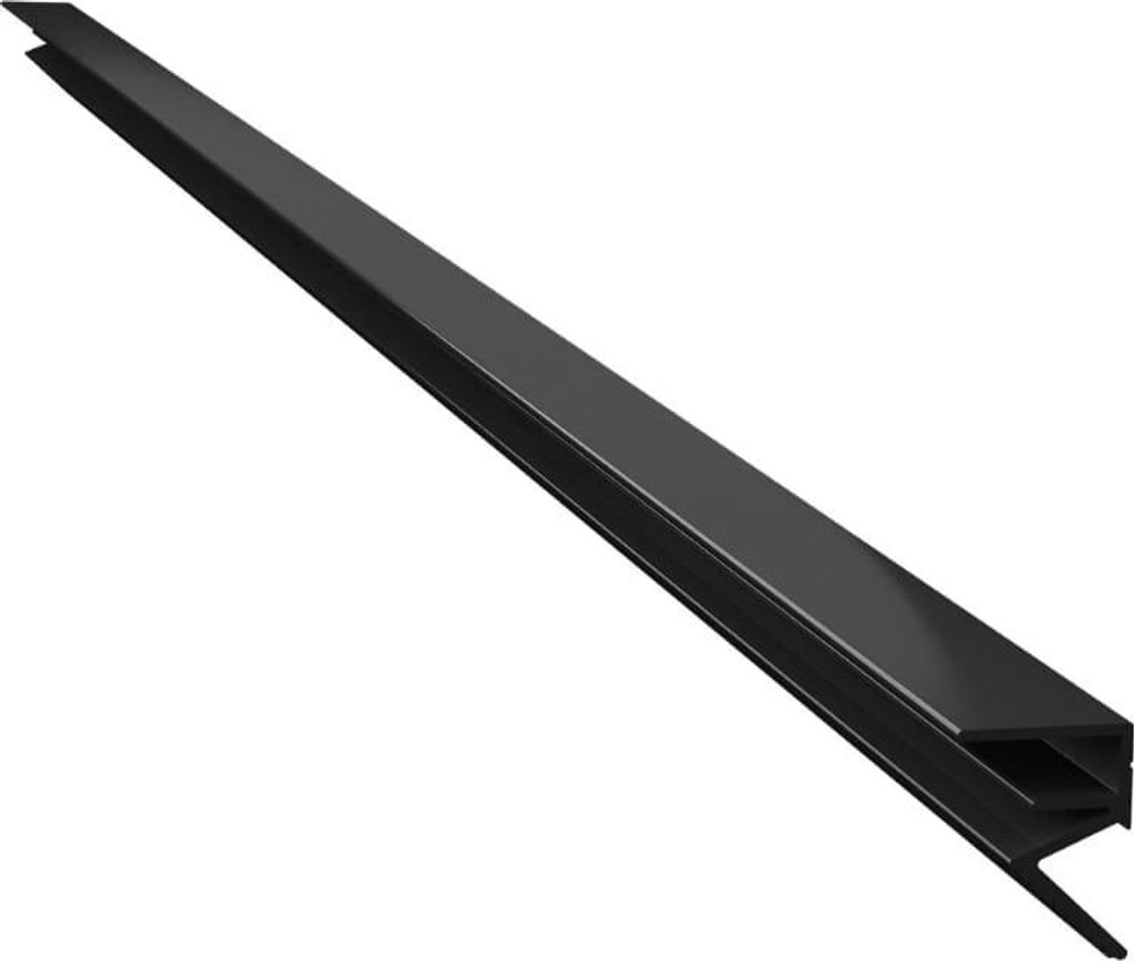Renoplast Aluminium Druckstreifen für Attic Profile A100 - Graphit RAL 7024 - Wasser ablaufsysteme Flachdach Winkelprofil, Dachbodenprofil