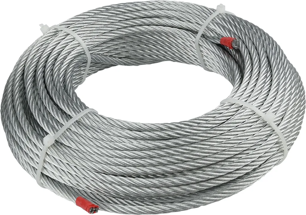 Câble acier galvanisé 4 mm anti-corrosion, longueur 25 m ultra robuste
