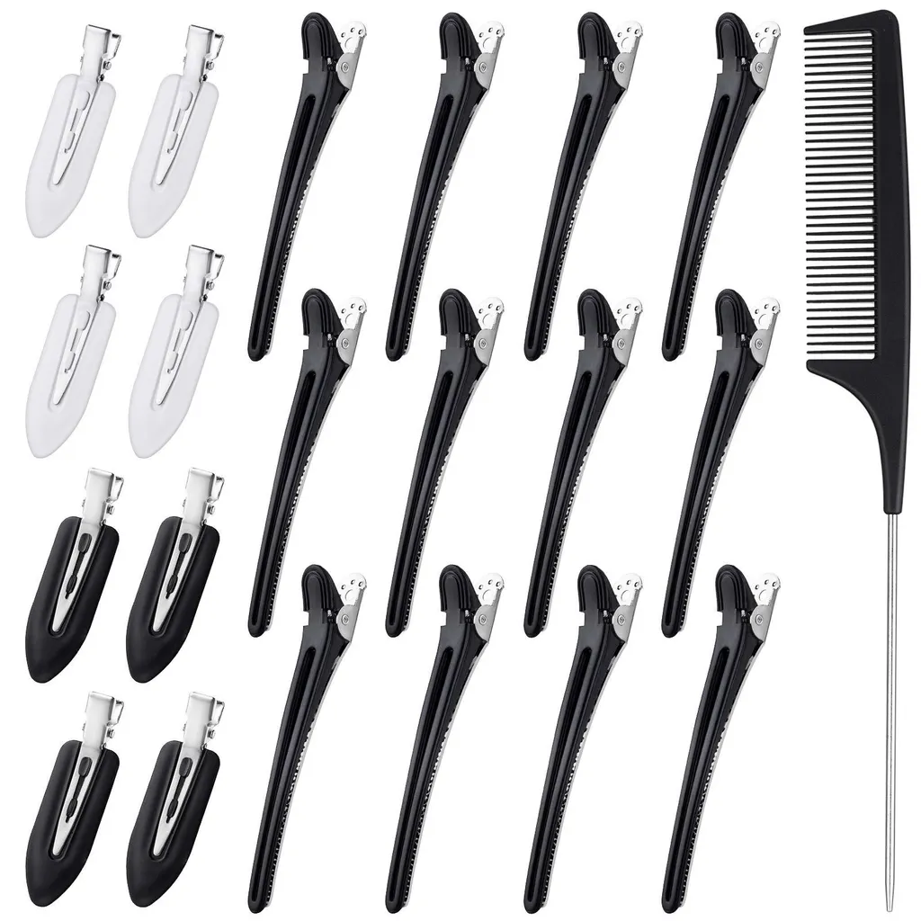 Set de 20 Pinces à Cheveux Plates avec Peigne pour Accessoires Coiffure