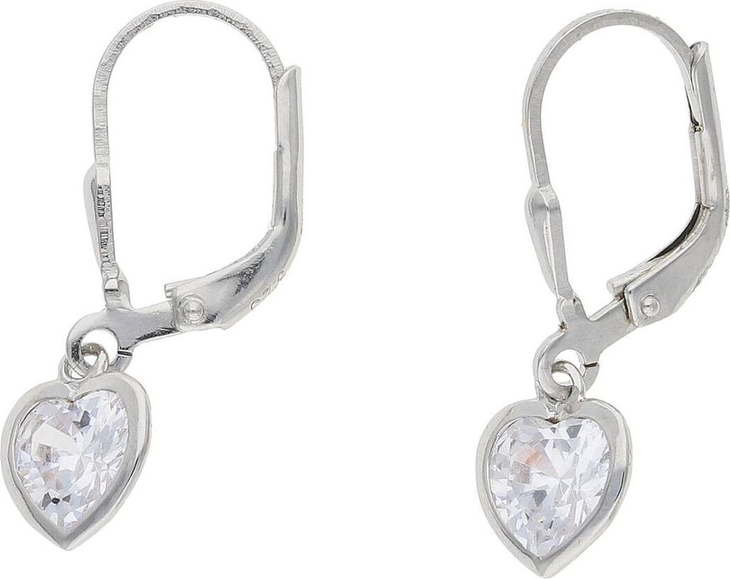 JuwelmaLux Kinder Herz Ohrhänger 925 Silber mit Zirkonia JL39-06-0749