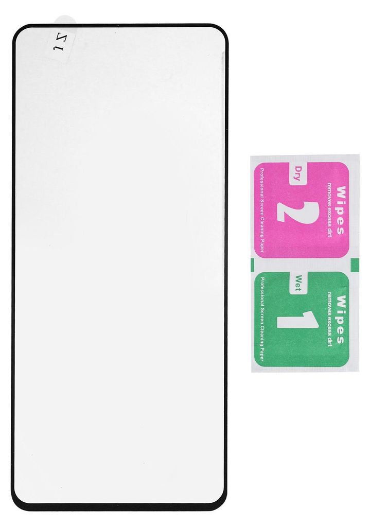 Vollflächige Displayschutzfolie aus gehärtetem Glas für Redmi Note 9 Pro Mobiltelefone, Schwarz