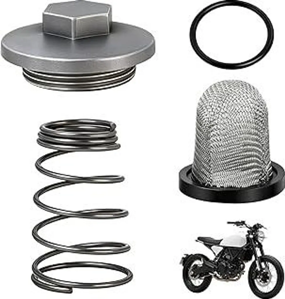 Kit Tappo Olio GY6 PRO - Scarico Completo con Filtro e Molla per Scooter