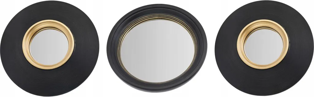 Miroirs muraux ronds DEM Ø 25,5 cm - Design minimaliste et reflets nets