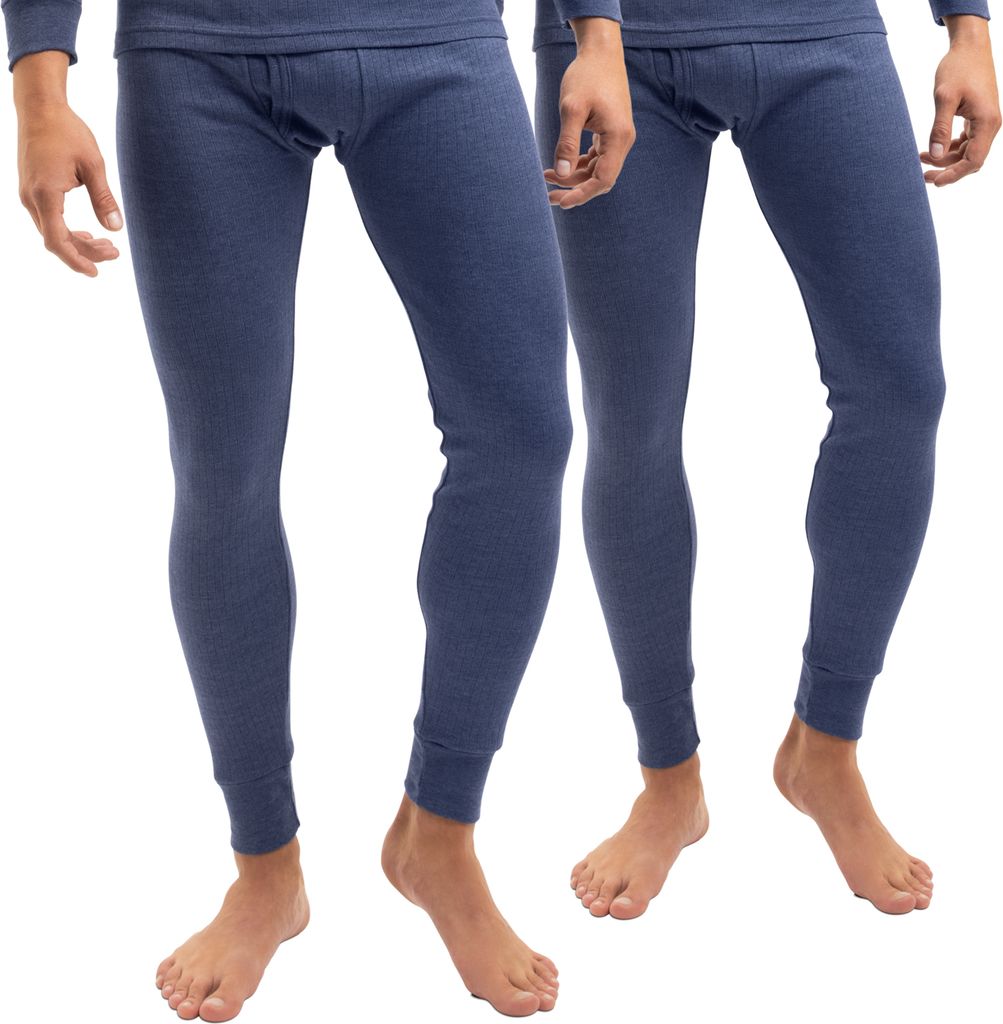 2er Pack Herren Ski-Thermo Unterhose - Blau M