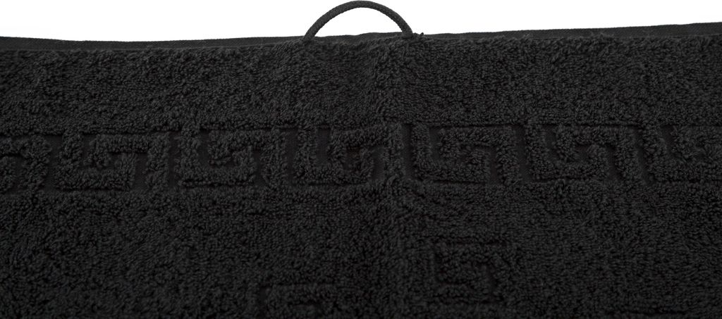 Medusa Saunatuch 100x200 cm - Schwarz / Silber  - Jacquard Produktbild 3